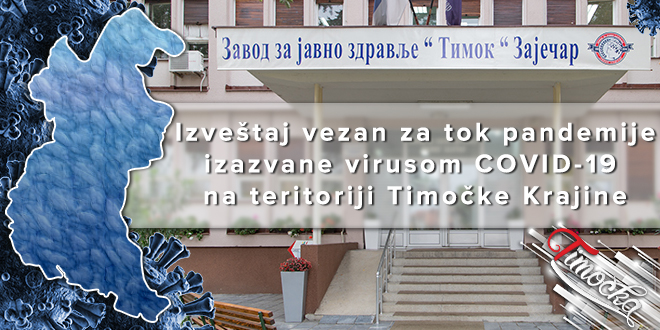 Завод за јавно здравље „Тимок” Зајечар: Извештај везан за ток пандемије изазване вирусом COVID-19 на територији Тимочке Крајине