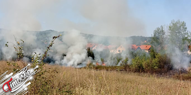 Пожар у насељу Подлив у Зајечару