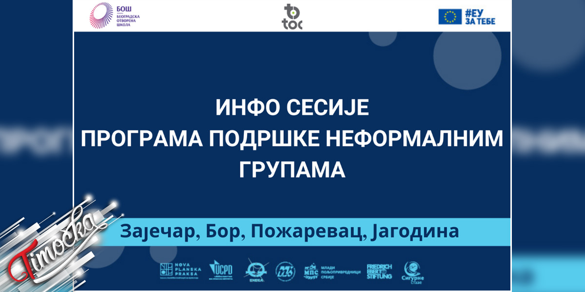 EURC – Инфо сесије у Зајечару, Бору, Пожаревцу и Јагодини поводом конкурса подршке за неформалне групе